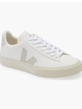 Veja White Natural Suede Campo Sneaker